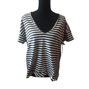 One By One Teaspoon Shirt Women Size XXS Cantina Cali Tee Stripe Oversized